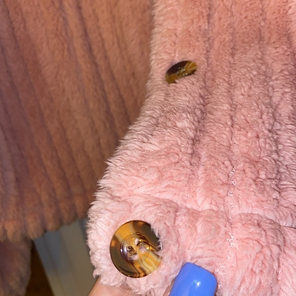 Super Soft Pink Blush Fuzzy Jacket shirt - Picture 3 of 6